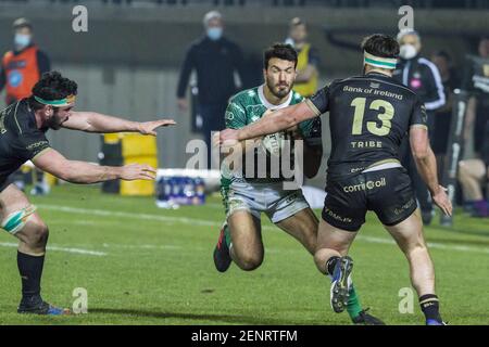 Treviso, Italien. Februar 2021, 26th. Leonardo Sarto während Benetton Treviso vs Connacht Rugby, Rugby Guinness Pro 14 Spiel in Treviso, Italien, Februar 26 2021 Kredit: Unabhängige Fotoagentur/Alamy Live Nachrichten Stockfoto
