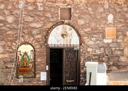 Kosmas, Griechenland. Das Kloster Panagia Elona in die Berge in Kynouria Parnon Stockfoto