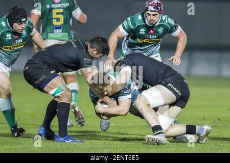 Treviso, Italien. Februar 2021, 26th. Treviso, Italien, Monigo Stadion, 26. Februar 2021, Tomas Baravalle während Benetton Treviso vs Connacht Rugby - Rugby Guinness Pro 14 Match Credit: Alfio Guarise/LPS/ZUMA Wire/Alamy Live News Stockfoto