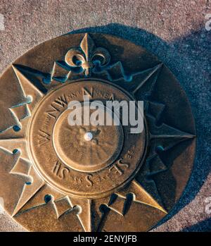 Null Meilenstein Denkmal in Washington, DC, Vereinigte Staaten von Amerika, USA Stockfoto