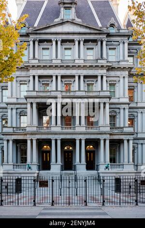 Dwight D. Eisenhower Executive Office Building Exterior, Pennsylvania Ave NW, Washington DC, USA Stockfoto