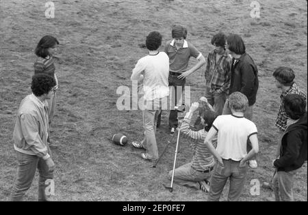 Die Schüler haben Spaß im Freien. University of Pennsylvania. Philadelphia, USA, 1976 Stockfoto