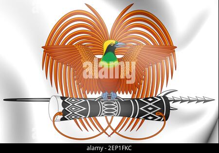 3D Papua-Neuguinea Wappen. 3D Abbildung. Stockfoto