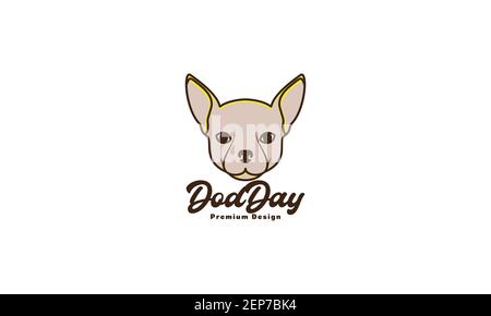 Farbenfroher Tierkopf Pembroke Welsh Corgi Hund Logo Design Vektor Symbol Symbol Symbol Grafik Abbildung Stock Vektor