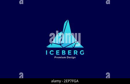 Iceberg abstrakt Berg Logo Design Vektor Symbol Symbol Grafik Illustration Stock Vektor
