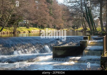 Wooler, Northumberland, Großbritannien. Februar 2021, 26th. UK Wetter, Frühlingsfarbe EIN Blick auf das Wooler Wasser, ein kleiner Fluss, der durch die Stadt Wooler in Northumberland, England, Großbritannien fließt. Wooler, Northumberland, Großbritannien. Februar 2021, 26th. UK Wetter, Frühlingsfarbe EIN Blick auf das Wooler Wasser, ein kleiner Fluss, der durch die Stadt Wooler in Northumberland, England, Großbritannien fließt. Kredit: phil wilkinson/Alamy Live Nachrichten Wooler, Northumberland, Großbritannien. Februar 2021, 26th. UK Wetter, Frühlingsfarbe EIN Blick auf das Wooler Wasser, ein kleiner Fluss, der durch die Stadt Wooler in Northumberland, England, Großbritannien fließt. Kredit: phil wilki Stockfoto