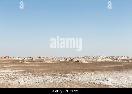 Blick über die weiße Wüste, die westliche libysche Wüste, Ägypten Stockfoto