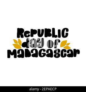 Juni 26 Unabhängigkeitstag von Madagaskar Vektor-Illustration. Stock Vektor