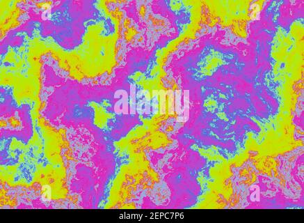 Abstrakte Hintergrund Krawatte Farbstoff-Tintenart. Pastellfarben mit rosa, gelb und grün. 3d-Rendering Stockfoto