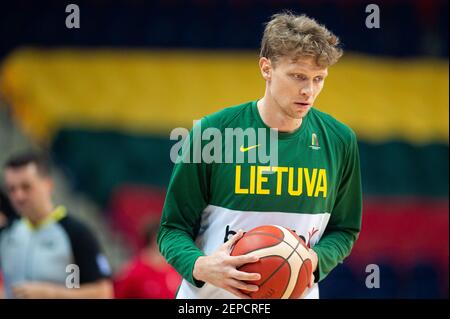 2021-02-22. FIBA EuroBasket 2022 Qualifiera Denmark 76 - 77 Litauen. Foto von Alfredas Pliadis Stockfoto