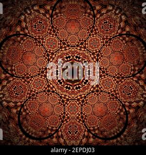 Flame Fractal Flower Design Stockfoto