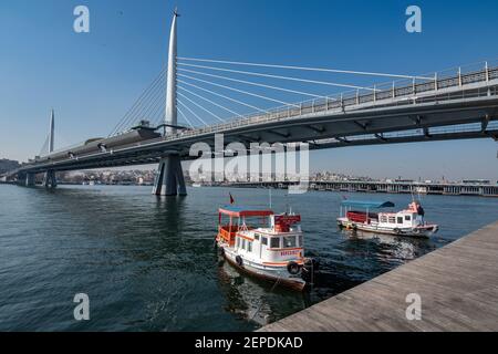 Goldenes Horn in Istanbul, Türkei Stockfoto