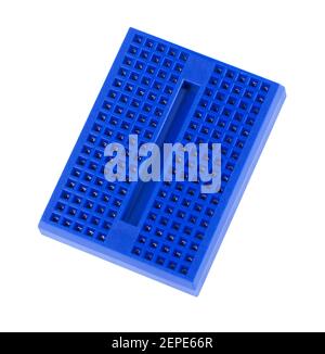 Mini-lötfreie Prototyp Steckbrett isoliert Stockfoto
