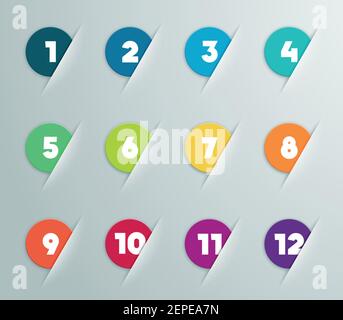 Infografik 3D nummerierte Step Bubbles 5 Stock Vektor