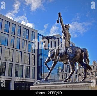 Robert die Bruce Statue in Marischal Square aberdeen Stockfoto