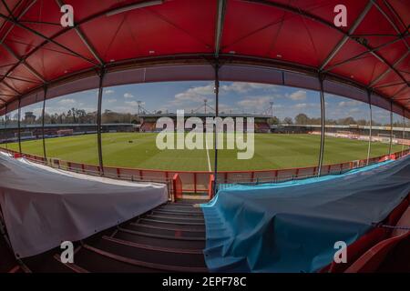 Crawley, Großbritannien. Februar 2021, 27th. Allgemeine Ansicht des Volks Pension Stadium in Crawley, Großbritannien auf 2/27/2021. (Foto von Jane Stokes/News Images/Sipa USA) Quelle: SIPA USA/Alamy Live News Stockfoto