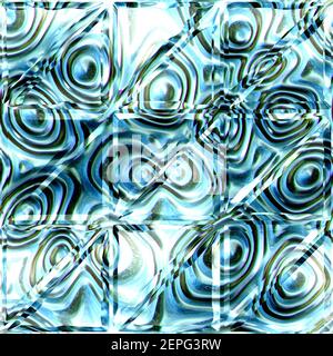 3D Rendering von kreativen Farbe graviert Glas nahtlose Hintergrund-Muster kachel Stockfoto