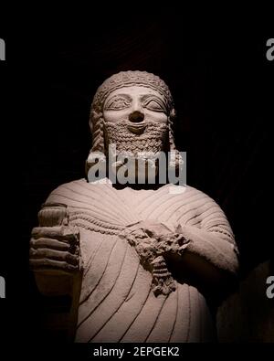 Ankara, Türkei - Februar 12 2021: Statue des Königs Mutallu, Gegenstand Sargon II. Von Assyrien Stockfoto