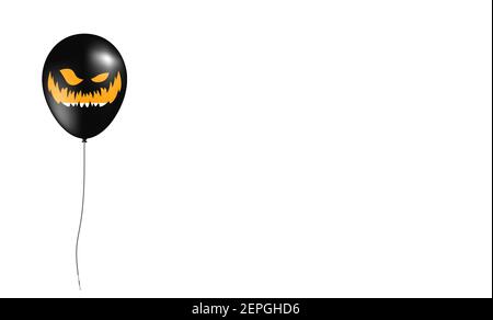 Luftballons Set für halloween auf weißem Hintergrund. Happy Halloween Banner. Vektorgrafik. Stock Vektor