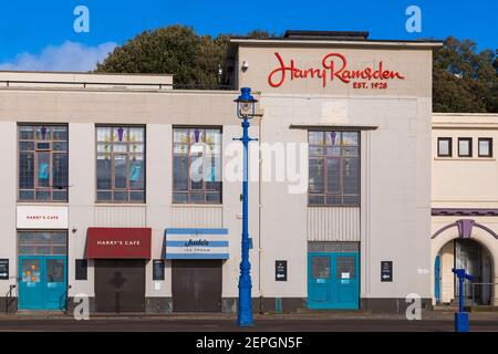 Harry Ramsdens Harry Ramsden in Bournemouth, Dorset UK - die weltweit berühmtesten Fish & Chips im Februar Stockfoto