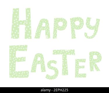 Frohe Ostern bunte Wörter Hand geschrieben Text Vektor Illustration für Frühling festliche Zeit Grußkarten, Einladungen, Banner Stock Vektor