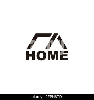 Buchstabe ra Text Home geometrische einfache flache Design Logo Vektor Stock Vektor