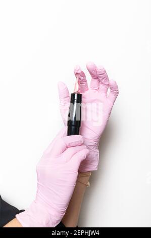 Semi-Permanent Make-Up Maschine Stockfoto