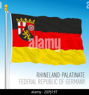 Flaggenfritze® Deutschland Rheinland-Pfalz Flagge – 90x150 Cm, Polyester, Mit 4 Ösen
