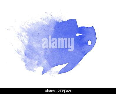 Schöne blaue Aquarell Blot Pinsel Hintergrund Stockfoto