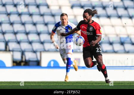 Fankaty Dabo #23 von Coventry City läuft mit dem Ball in Blackburn, UK am 2/27/2021. (Foto von Conor Molloy/News Images/Sipa USA) Stockfoto