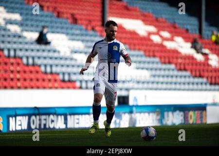 BLACKBURN, ENGLAND. FEB 27th Adam Armstrong von Blackburn Rovers auf dem Ball während des Sky Bet Championship Matches zwischen Blackburn Rovers und Coventry City im Ewood Park, Blackburn am Samstag, 27th. Februar 2021. (Kredit: Pat Scaasi - MI Nachrichten) Kredit: MI Nachrichten & Sport /Alamy Live Nachrichten Stockfoto