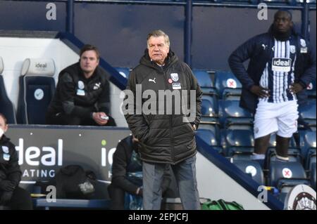 West Bromwich, Großbritannien. Februar 2021, 27th. Sam Allardyce Manager von West Bromwich Albion während des Spiels in West Bromwich, UK am 2/27/2021. (Foto von Richard Long/News Images/Sipa USA) Quelle: SIPA USA/Alamy Live News Stockfoto