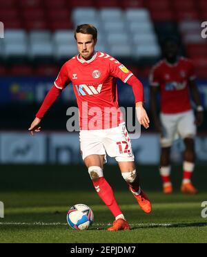 Charlton Athletic Andrew Shinnie während der Sky Bet League One Match im Valley, London. Bilddatum: Samstag, 27. Februar 2021. Stockfoto