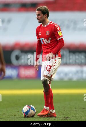 Charlton Athletic Andrew Shinnie während der Sky Bet League One Match im Valley, London. Bilddatum: Samstag, 27. Februar 2021. Stockfoto