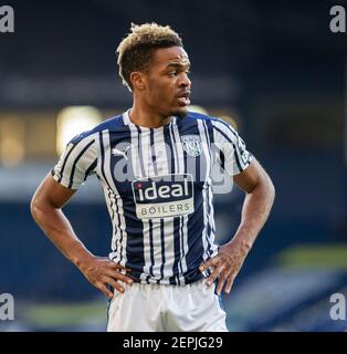 West Bromwich, West Midlands, Großbritannien. 27th. Februar 2021; The Hawthorns, West Bromwich, West Midlands, England; English Premier League Football, West Bromwich Albion gegen Brighton und Hove Albion; Grady Diangana von West Bromwich Albion während des Spiels Credit: Action Plus Sports Images/Alamy Live News Stockfoto