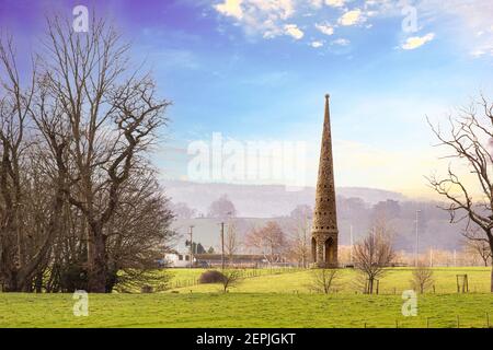 Der Rose Tower, Messiter's Cone. Barwick, Somersek, Großbritannien. Stockfoto