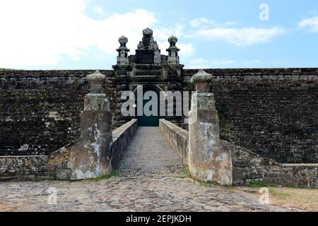 Statue von D. Afonso VI. Zweiter König von Portugal auf dem Monte Brasil Stockfoto