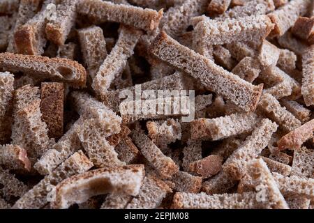 Vollformat Roggen Brot Cracker Hintergrund Stockfoto