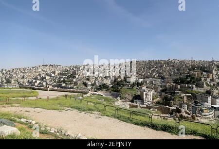 Blick auf die Skyline von Amman, Jordanien Stockfoto