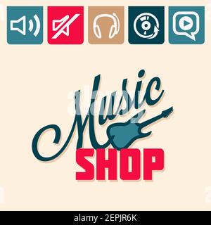 Musikgeschäft Stock Vektor