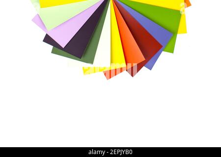 Kataloge von Farben mit einer verschiedenen Farbpalette. Farbmuster Stock Foto. Stockfoto