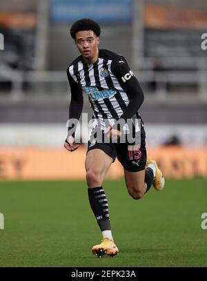 Jamal Lewis von Newcastle United während des Premier League-Spiels im St. James' Park, Newcastle. Bilddatum: Samstag, 27. Februar 2021. Stockfoto