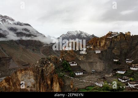 Dhankar Kloster in Spiti Valley, Indien Stockfoto