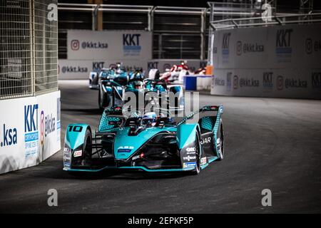 10 Bird Sam (gbr), Jaguar Racing, Jaguar I-Type 5, Aktion während des Diriyah ePrix 2021, 2nd Runde der 2020aÂ &#x80;Â &#X93;21 Formel E Weltmeisterschaft, auf dem Riyadh Street Circuit vom 25. Bis 27. Februar in Riad, Saudi-Arabien - Foto Germain Hazard / DPPI / LiveMedia Stockfoto