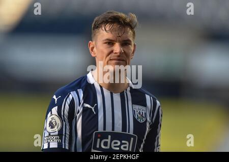 West Bromwich, Großbritannien. Februar 2021, 27th. Conor Townsend #14 von West Bromwich Albion während des Spiels in West Bromwich, UK am 2/27/2021. (Foto von Richard Long/News Images/Sipa USA) Quelle: SIPA USA/Alamy Live News Stockfoto