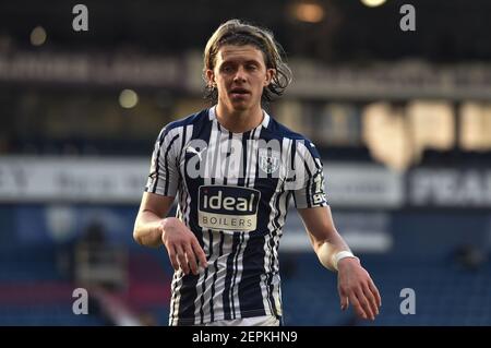 West Bromwich, Großbritannien. Februar 2021, 27th. Conor Gallagher #18 von West Bromwich Albion während des Spiels in West Bromwich, UK am 2/27/2021. (Foto von Richard Long/News Images/Sipa USA) Quelle: SIPA USA/Alamy Live News Stockfoto