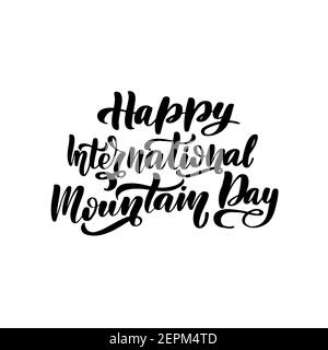 Brief International Mountain Day kreative Emblem-Design. Stock Vektor