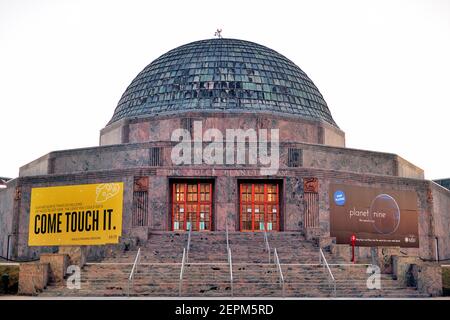 Chicago, Illinois, USA. Das Adler Planetarium, Amerikas erstes Planetarium, wurde 1930 eröffnet. Stockfoto