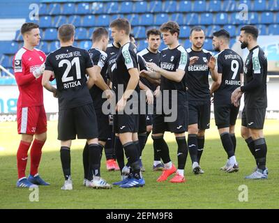 Teamtreffen SC Verl DFB 3rd Liga Saison 2020-21 Stockfoto