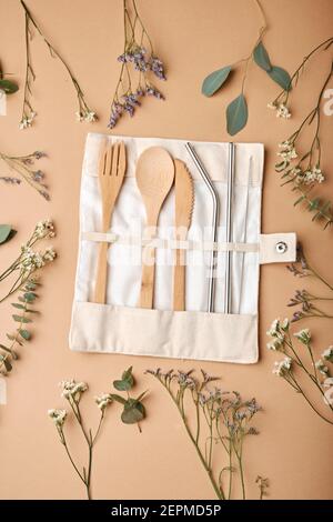 Umweltfreundliche natürliche Reinigungswerkzeuge und -Produkte. Zero Waste Konzept Stockfoto